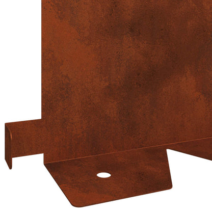 Lawn Edging 30 pcs 102 x 15 x 4 cm Steel Rusty