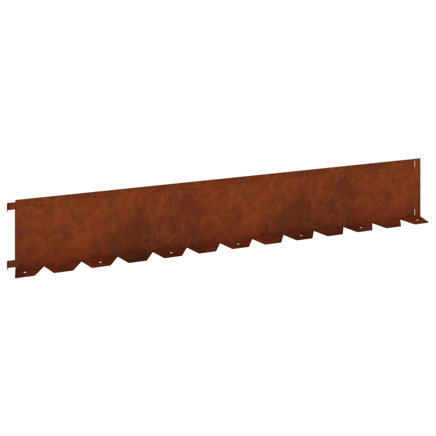 Lawn Edging 30 pcs 102 x 15 x 4 cm Steel Rusty