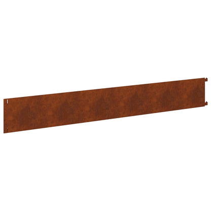 Lawn Edging 30 pcs 102 x 15 x 4 cm Steel Rusty