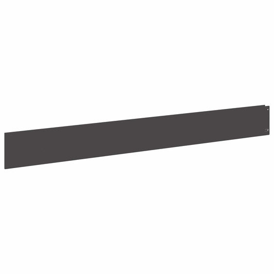 Lawn Edging 10 pcs 100 x 12 cm Steel Black