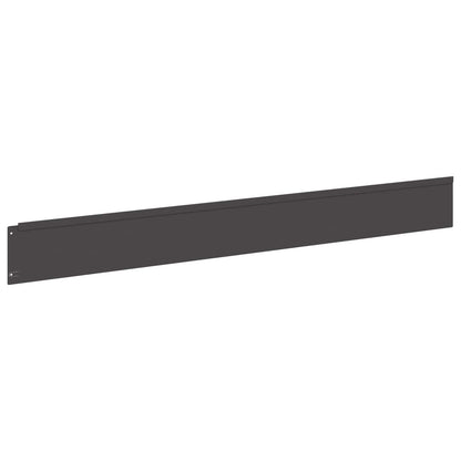 Lawn Edging 50 pcs 100 x 12 cm Steel Black