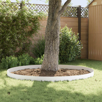 Lawn Edging 10 pcs 100 x 12 cm Steel White