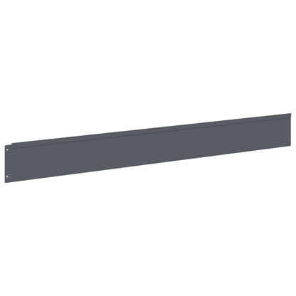 Lawn Edging 30 pcs 100 x 12 cm Steel Anthracite