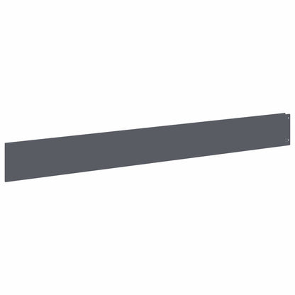 Lawn Edging 50 pcs 100 x 12 cm Steel Anthracite