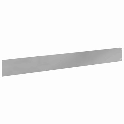 Lawn Edging 50 pcs 100 x 12 cm Steel Silver