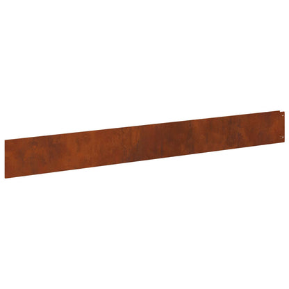 Lawn Edging 30 pcs 100 x 12 cm Steel Rusty