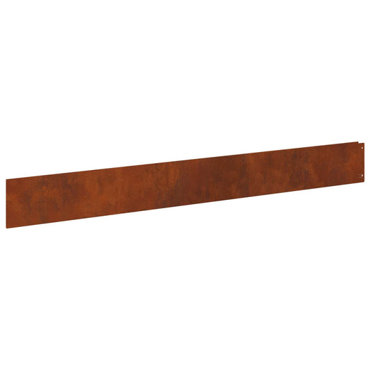 Lawn Edging 30 pcs 100 x 12 cm Steel Rusty