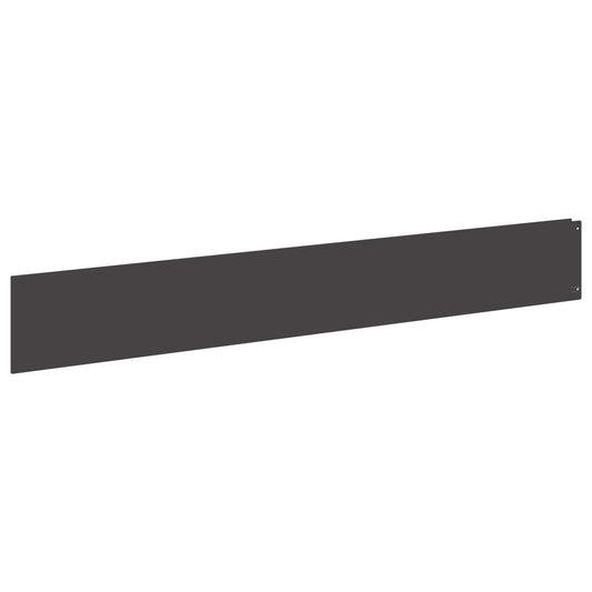 Lawn Edging 10 pcs 100 x 15 cm Steel Black