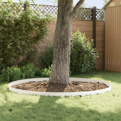 Lawn Edging 30 pcs 100 x 15 cm Steel White