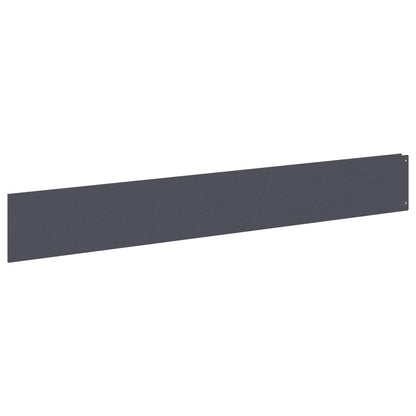 Lawn Edging 10 pcs 100 x 15 cm Steel Anthracite