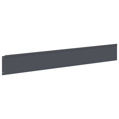 Lawn Edging 20 pcs 100 x 15 cm Steel Anthracite