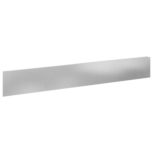 Lawn Edging 20 pcs 100 x 15 cm Steel Silver