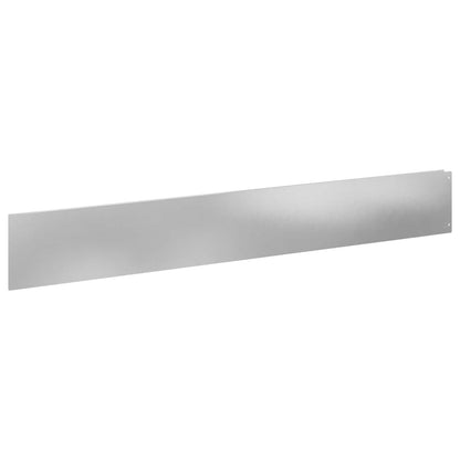 Lawn Edging 30 pcs 100 x 15 cm Steel Silver