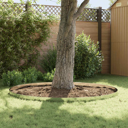 Lawn Edging 20 pcs 100 x 15 cm Steel Silver