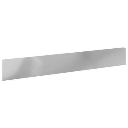 Lawn Edging 30 pcs 100 x 15 cm Steel Silver