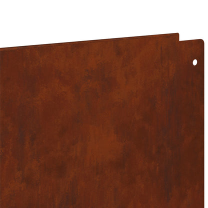 Lawn Edge with Top Fold 20 pcs 100x15cm Steel Rusty