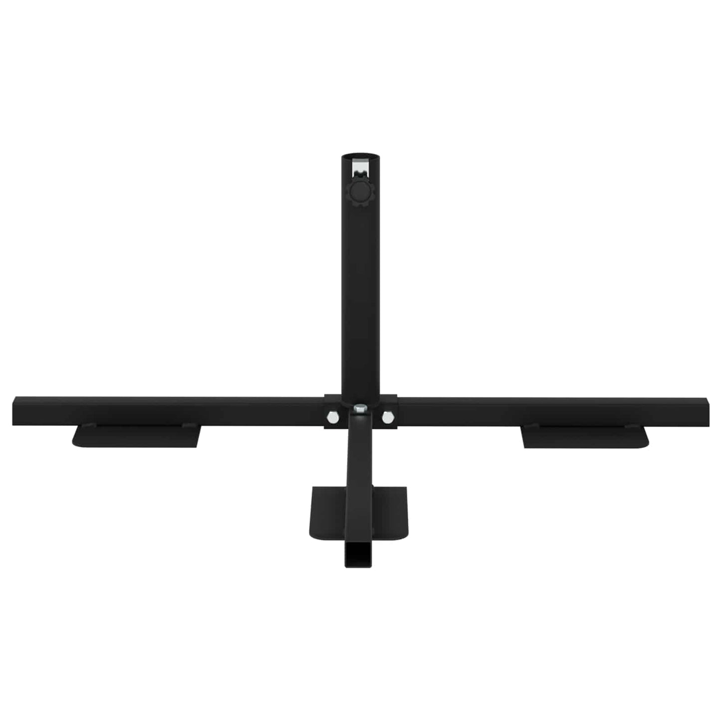 Half Parasol Base Frame Black Steel for 32-38 mm Pole