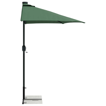 Half Parasol Base Frame Black Steel for 32-38 mm Pole