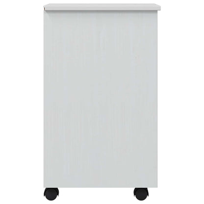 Rolling Cabinet with Drawers CORONA White