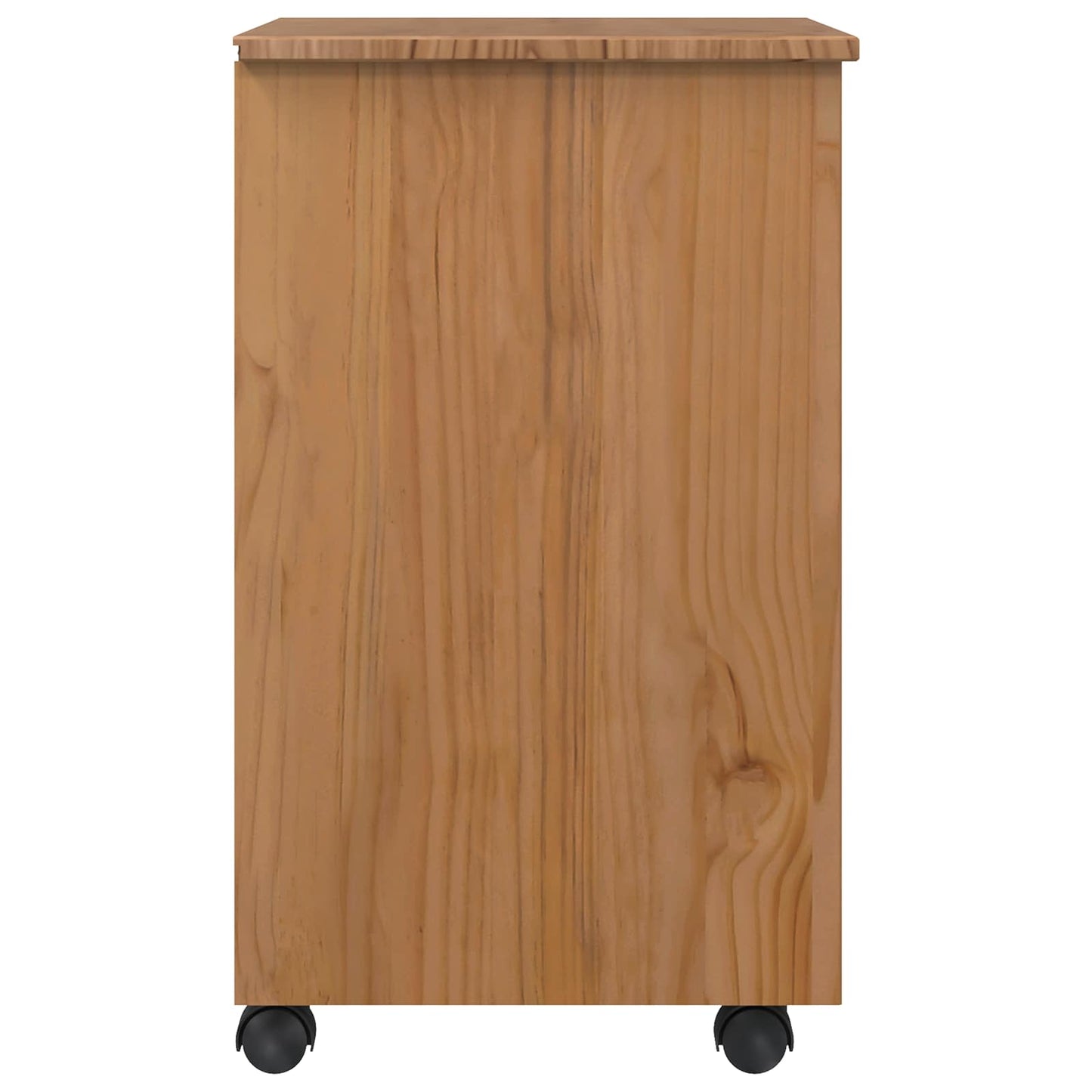 Rolling Cabinet with Drawers CORONA Honey Brown