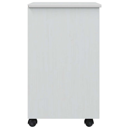 Rolling Cabinet with Drawers CORONA White