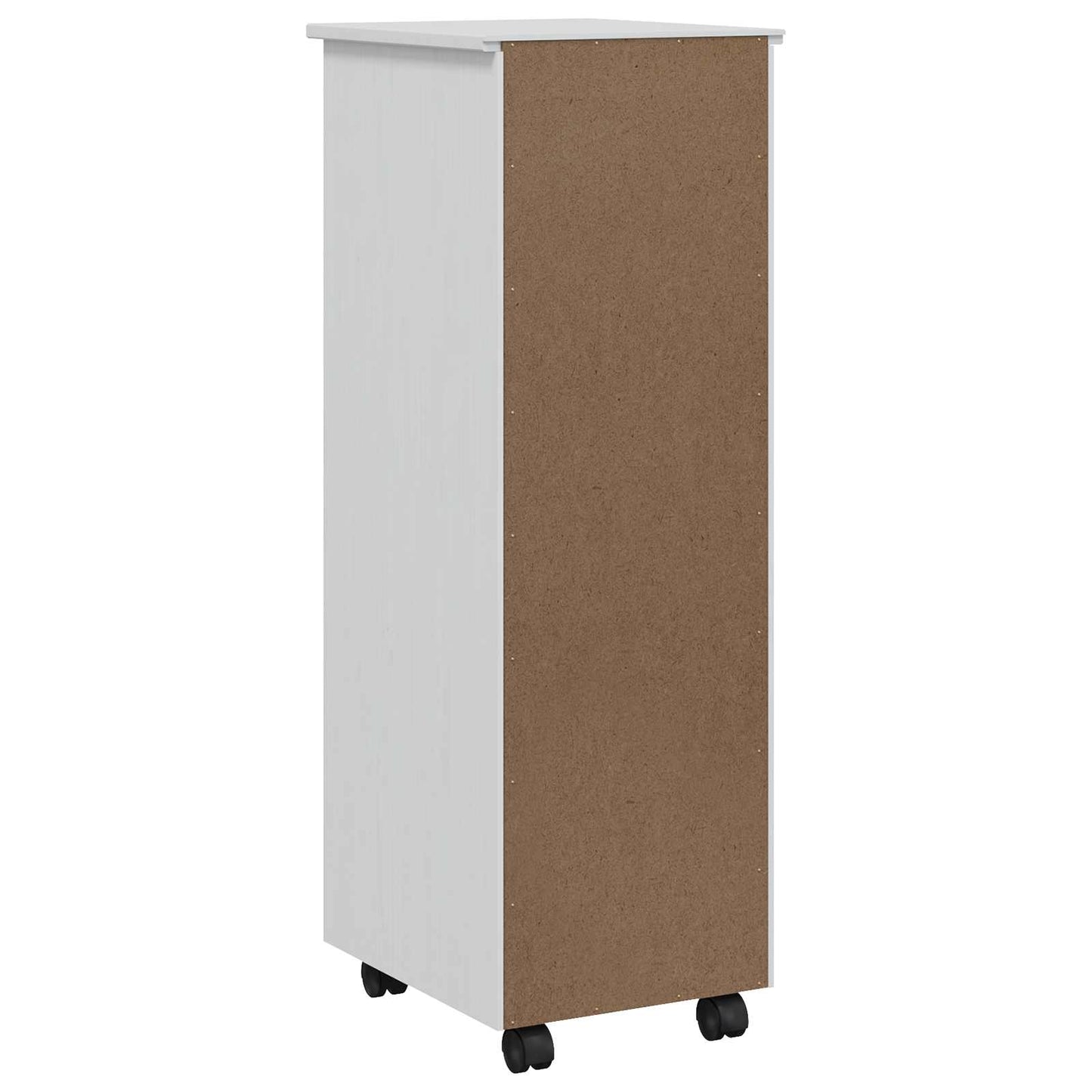 Rolling Cabinet with Drawers CORONA White