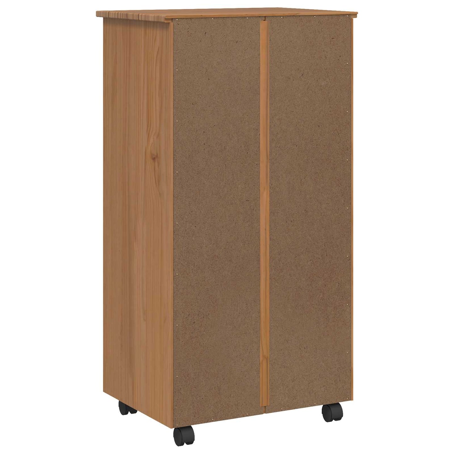 Rolling Cabinet with Drawers CORONA Honey Brown