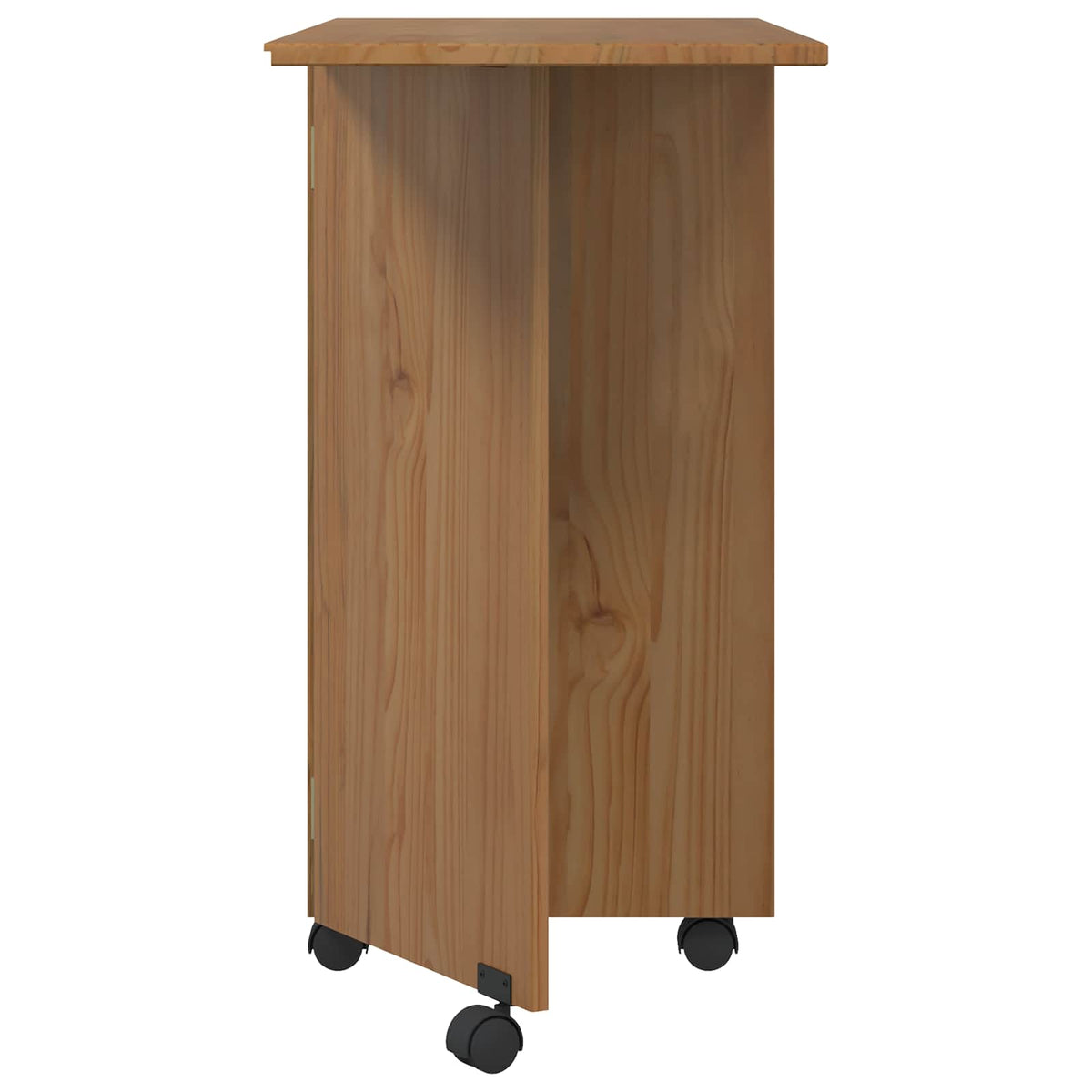 Rolling Cabinet with Drawers & Folding Top CORONA Honey Brown
