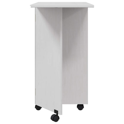 Rolling Cabinet with Drawers & Folding Top CORONA White