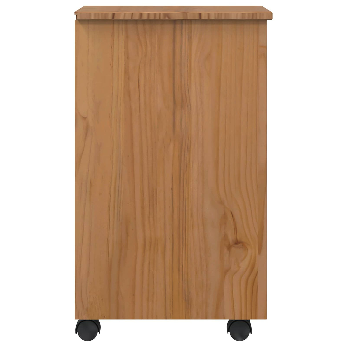 Rolling Cabinet with Drawers CORONA Honey Brown
