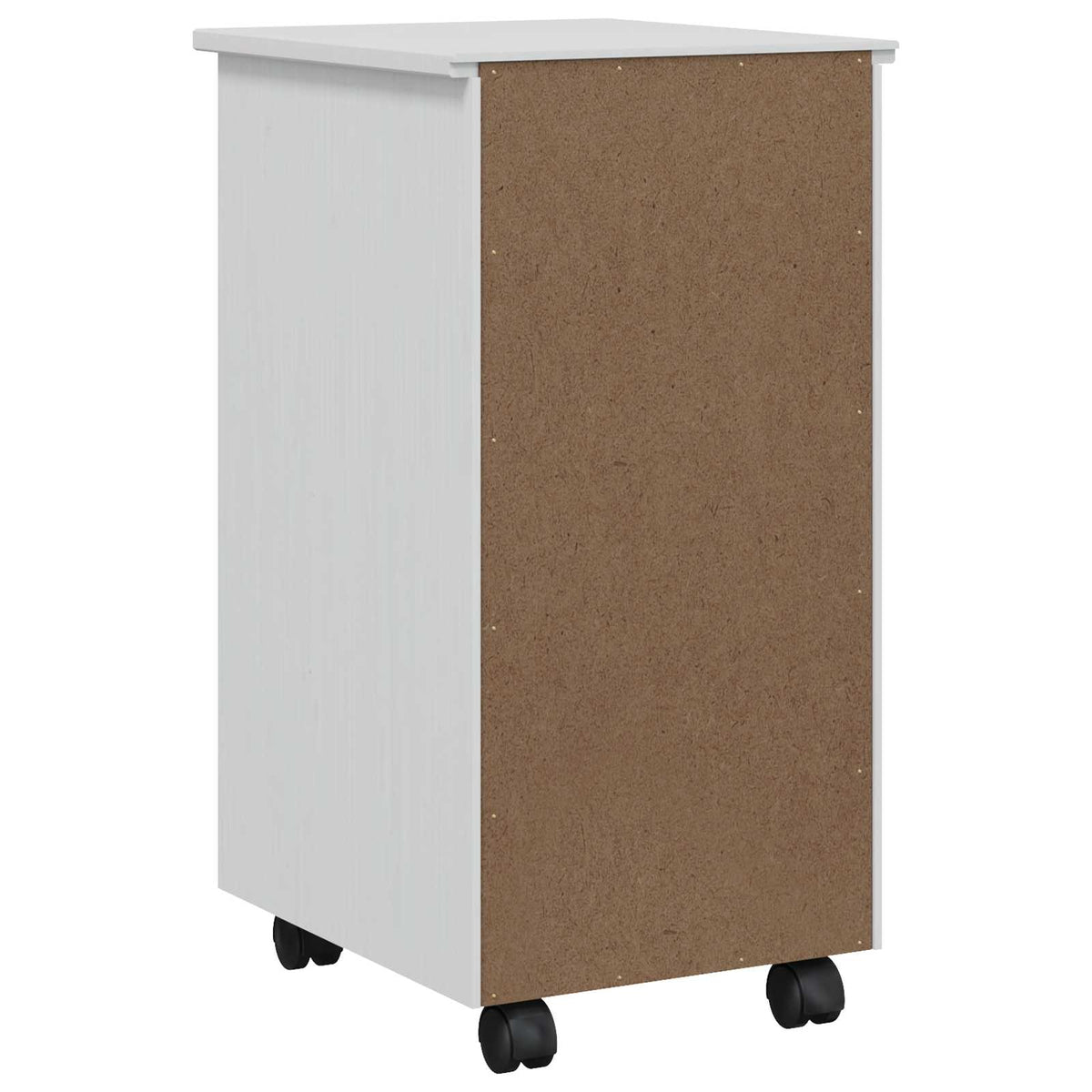 Rolling Cabinet with Drawers CORONA White