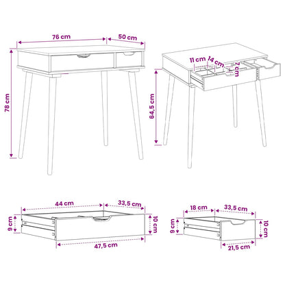 Dressing Table FAUSKE White 76 x 50 x 78 cm