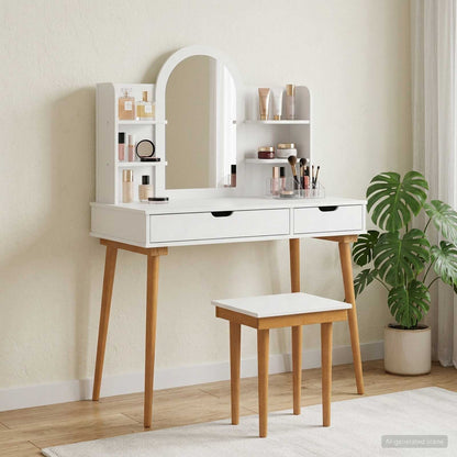 Dressing Table FAUSKE White 112 x 50 x 78 cm