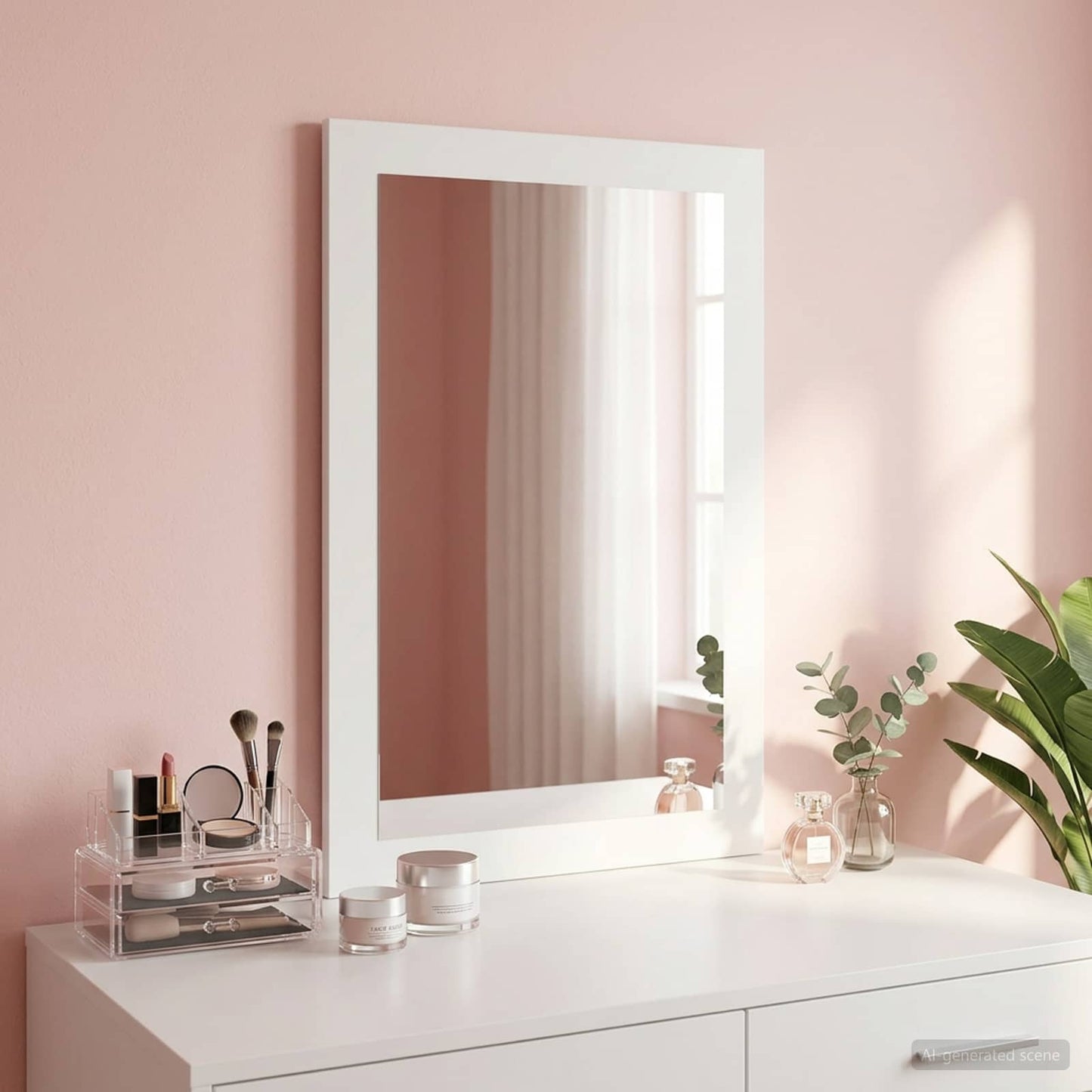 Mirror FAUSKE White 43 x 3.5 x 77 cm Rectangular