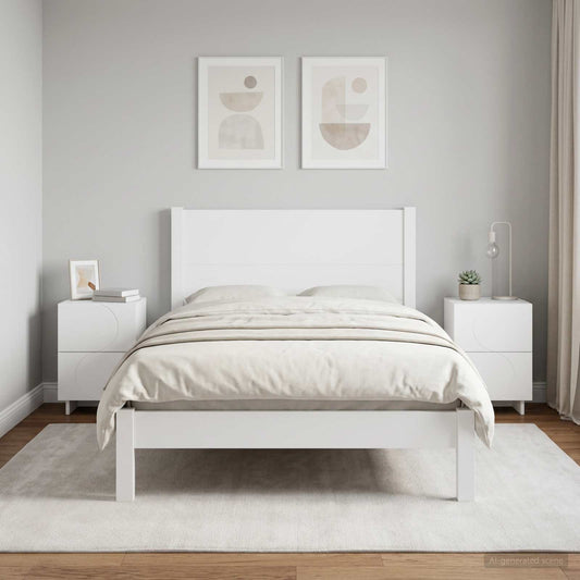 Bedside Cabinet 2 pcs White 33.5 x 34.5 x 50 cm Engineered Wood