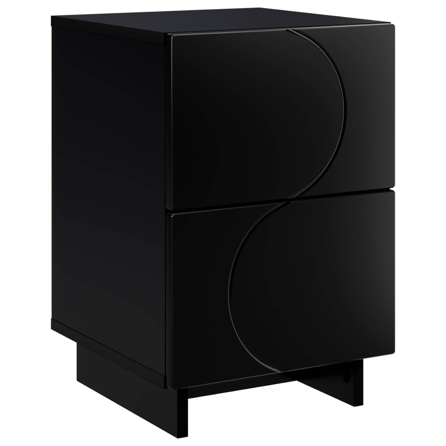 Bedside Cabinet Black 33.5 x 34.5 x 50 cm Engineered Wood