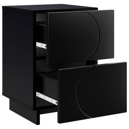 Bedside Cabinet Black 33.5 x 34.5 x 50 cm Engineered Wood