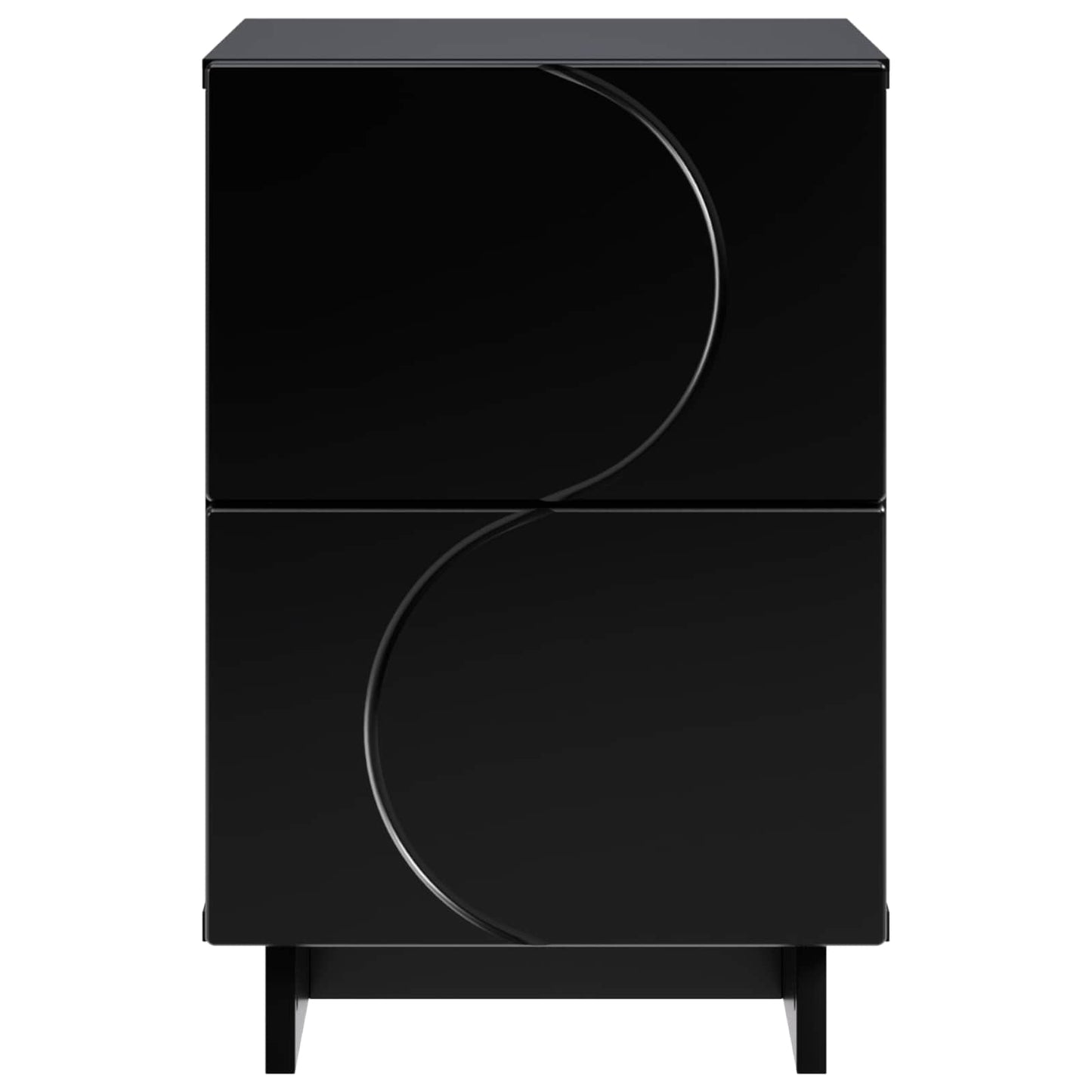 Bedside Cabinet 2 pcs Black 33.5 x 34.5 x 50 cm Engineered Wood