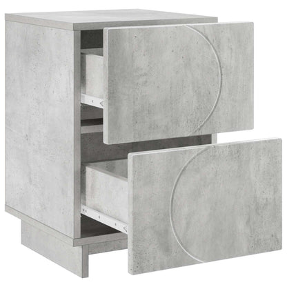 Bedside Cabinet Concrete Grey 33.5 x 34.5 x 50 cm