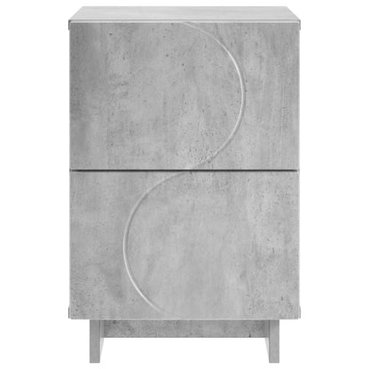 Bedside Cabinet Concrete Grey 33.5 x 34.5 x 50 cm