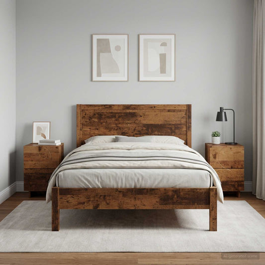 Bedside Cabinet 2 pcs Old Wood 33.5 x 34.5 x 50 cm