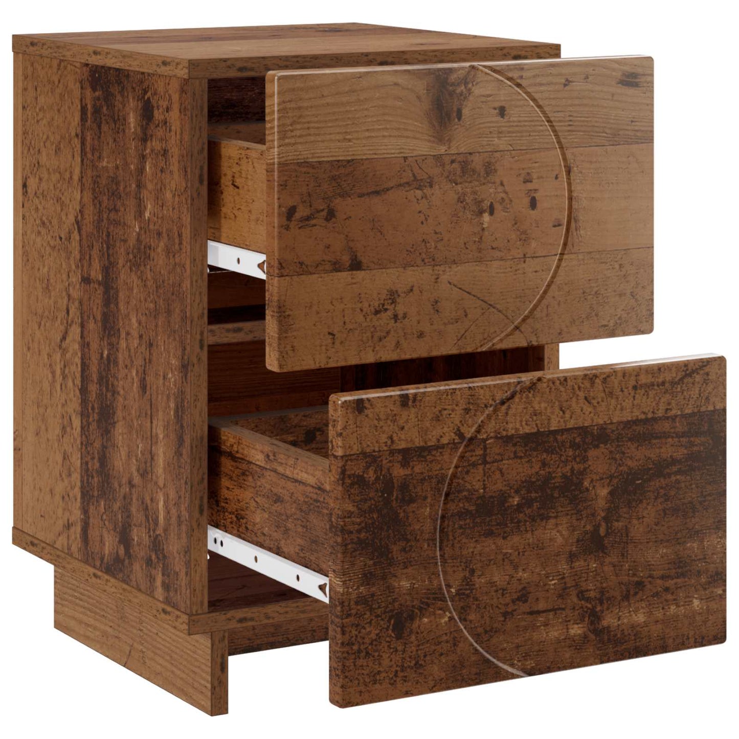 Bedside Cabinet 2 pcs Oak Wood 33.5 x 34.5 x 50 cm