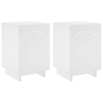 Bedside Cabinet 2 pcs White 33.5 x 34.5 x 50 cm Engineered Wood