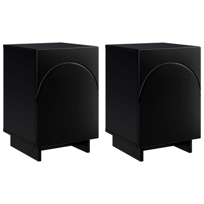 Bedside Cabinet 2 pcs Black 33.5 x 34.5 x 50 cm Engineered Wood