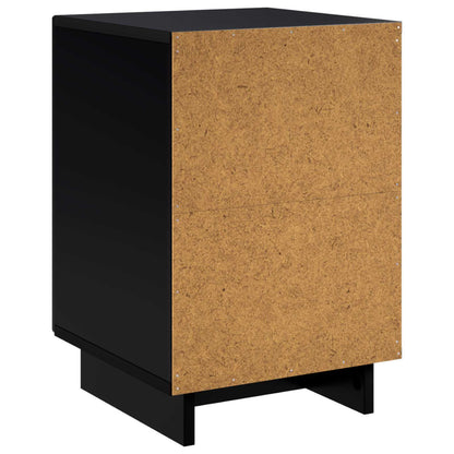 Bedside Cabinet 2 pcs Black 33.5 x 34.5 x 50 cm Engineered Wood