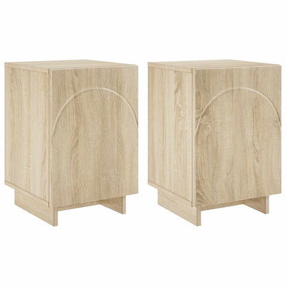 Bedside Cabinet 2 pcs Sonoma Oak 33.5 x 34.5 x 50 cm