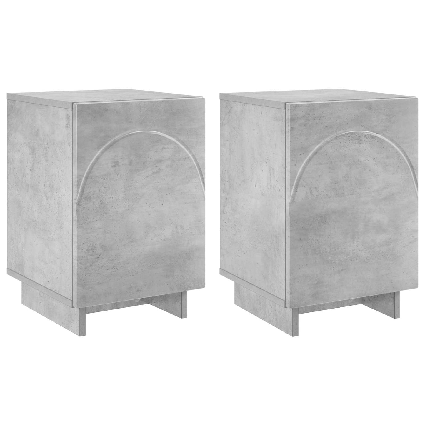 Bedside Cabinet 2 pcs Concrete Grey 33.5 x 34.5 x 50 cm