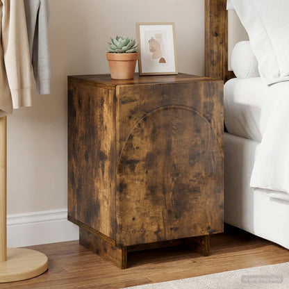 Bedside Cabinet Smoked Oak 33.5 x 34.5 x 50 cm Engineered Wood