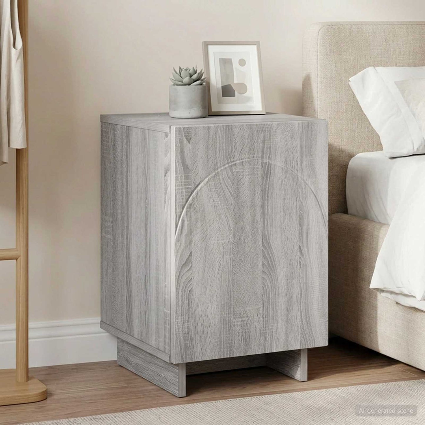 Bedside Cabinet Grey Sonoma 33.5 x 34.5 x 50 cm Engineered Wood