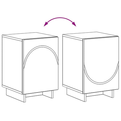 Bedside Cabinet 2 pcs Grey Sonoma 33.5 x 34.5 x 50 cm